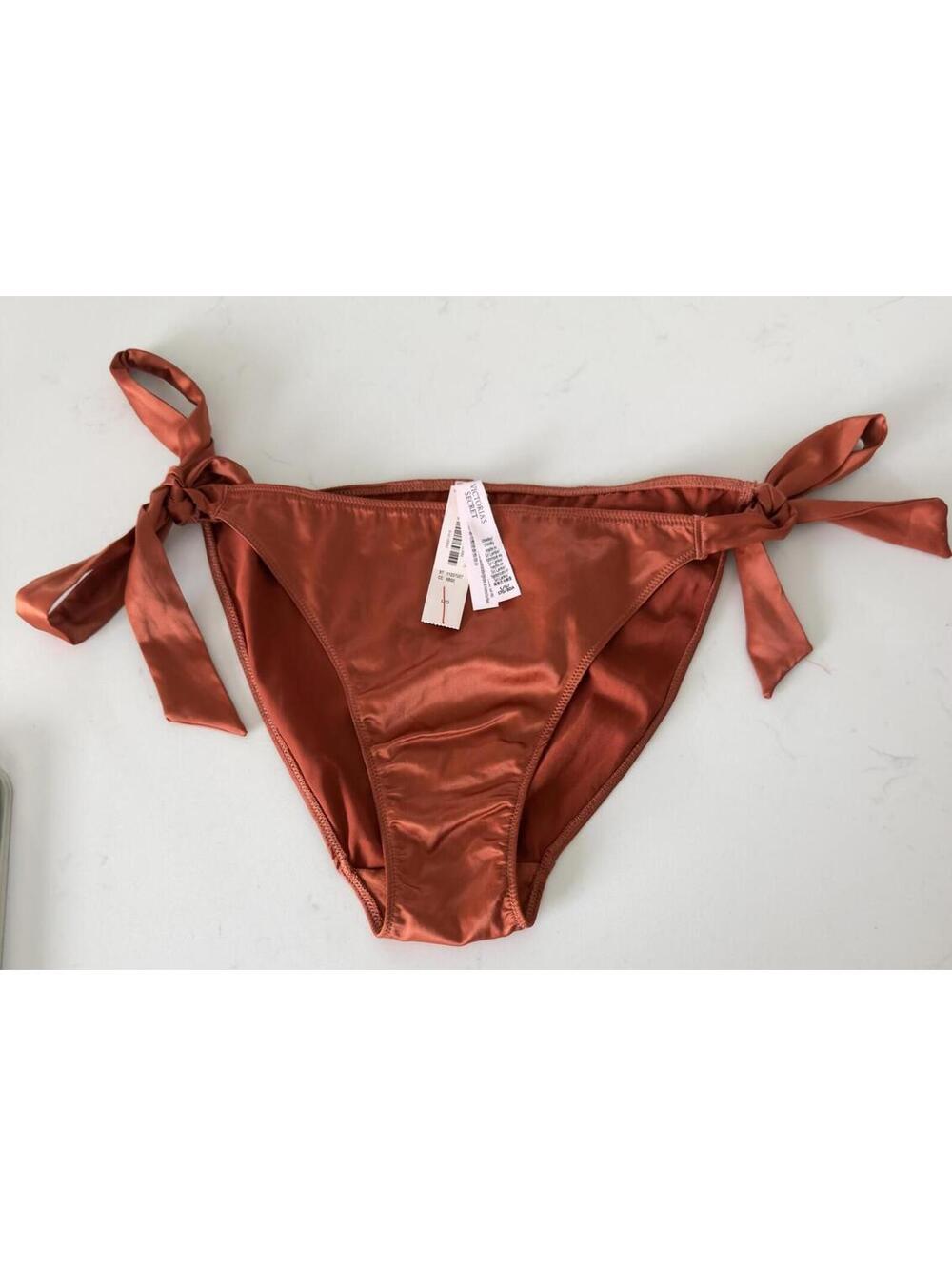 Victoria's Secret Embroidery Rust Lil Snack Cheeky Panty Size Large - Picture 1 of 3